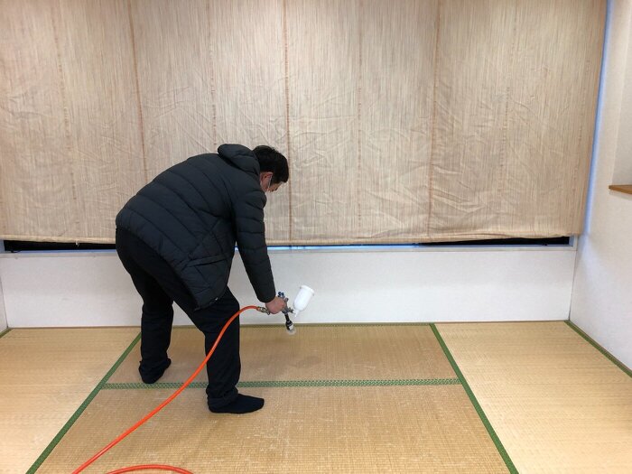 デイサービス静養室畳の光触媒コーティング